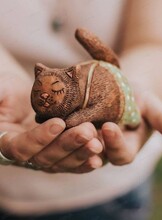 Мастер-класс по ручной лепке из глины "Котик"