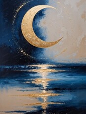 Мастер-класс по созданию интерьерной картины "Волшебная луна"