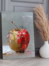 День рождения студии "Хобби Холл". Мастер-класс по интерьерной картине "Золотое яблоко"