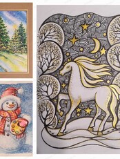 Семейный мастер-класс по созданию новогодних открыток