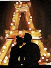 Арт-встреча "Рисуем влюбленную пару в Париже"