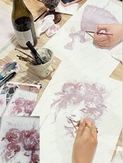 Арт-вечер по рисованию вином