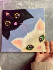 Мастер-класс по акрилу "Кошачья влюбленность"