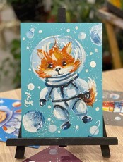 Детский мастер-класс по живописи акрилом "Лисёнок"