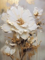 Мастер-класс по интерьерной живописи "Белый цветок"