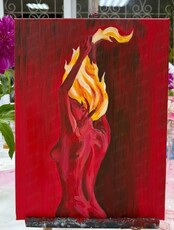 Мастер-класс по акрилу "Пламя страсти"