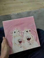 Мастер-класс по акрилу "Вечерний тост"