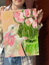 Мастер-класс по акрилу "Цветочный дуэт"