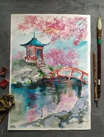 Мастер-класс по акварели "Гармония весны"