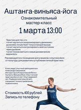 Ознакомительный мастер-класс по Аштанга-виньяса-йога
