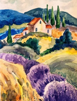 Мастерская выходного дня. Мастер-класс "Горный пейзаж с лавандой"