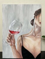 Мастер-класс по живописи "Девушка с вином"