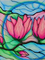 Мастер-класс по нейрографике "Цветущая магнолия"