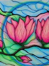 Мастер-класс по нейрографике "Цветущая магнолия"