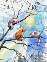 Мастер‑класс "Коты на деревьях"