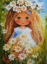 Мастер-класс для детей "В ромашках"