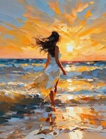 Мастер-класс по маслу "Навстречу новому дню"