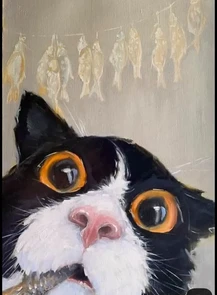 Мастер-класс по живописи "Любопытство уровня кот"