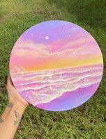 Мастер-класс по акрилу "Розовый закат"