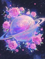 Мастер-класс по живописи акрилом "Романтический космос"