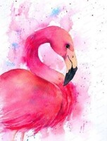Мастер-класс по акварели "Фламинго"