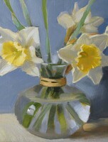Мастер-класс по живописи маслом "Нарциссы"