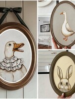 Мастер-класс "Уютные винтажные картинки в овальной раме"