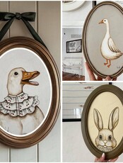 Мастер-класс "Уютные винтажные картинки в овальной раме"