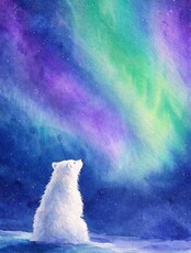 Каникулы для детей. Мастер-класс "Северное сияние"