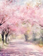 Мастер-класс по маслу "Цветение сакуры"