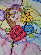 Мастер-класс по нейрографике "Девушка-весна"