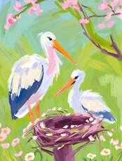 Мастер-класс "Аисты"