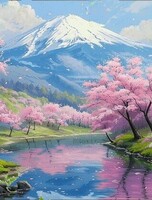 Мастер-класс по маслу "Фудзияма"