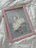 Мастер-класс по акрилу "Лебединое озеро"