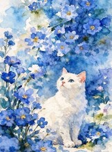 Мастер - класс акварелью "Белоснежный гость"