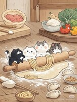 Мастер‑класс "Коты на кухне в стиле аниме"