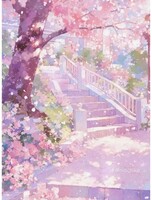 Мастер‑класс "Городской сюжет с розовым деревом"