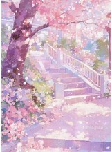 Мастер‑класс "Городской сюжет с розовым деревом"