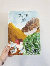 Мастер‑класс "Пейзаж в стиле коллажа"