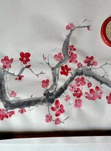 Мастер-класс по рисованию акварелью "Цветущая ветка"