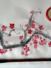 Мастер-класс по рисованию акварелью "Цветущая ветка"