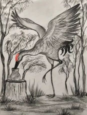 Проект "Юный художник". Мастер-класс "Журавль"