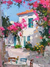 Мастер-класс по масляной живописи "Итальянский дворик"