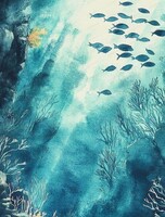 Мастер-класс по акварели "Подводное царство"
