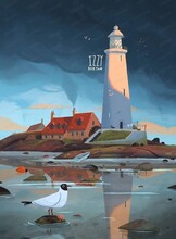 Мастер-класс "Рисование в Procreate: создаём иллюстрацию с маяком"