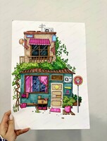 Мастер-класс "Основы ИЗО: рисуем уютный домик"