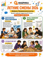 Летний бизнес - клуб для подростков 12-16 лет