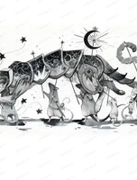 Мастер-класс "Скетчинг: создаем волшебную иллюстрацию". Сказочная процессия с котом и мышами