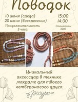Мастер-класс "Поводок для твоего питомца"