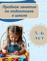 Пробное занятие по подготовке к школе 5-6 лет